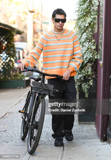 Evan Mock is seen on November 09, 2022 in New York City.