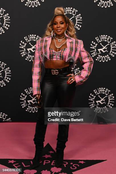Mary J. Blige attends the launch of Flipper's Roller Boogie Palace on November 9, 2022 in London, England.