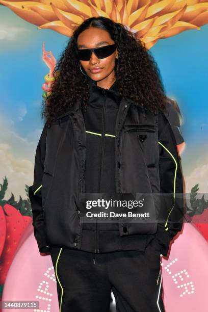 Cheyenne Maya-Carty aka Chey Maya attends the launch of Flipper's Roller Boogie Palace on November 9, 2022 in London, England.