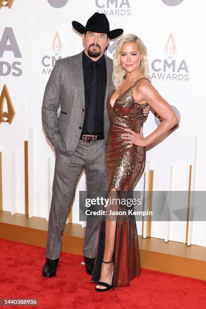 Cole Hauser and Cynthia Daniel attend The 56th Annual CMA Awards at Bridgestone Arena on November 09, 2022 in Nashville, Tennessee.