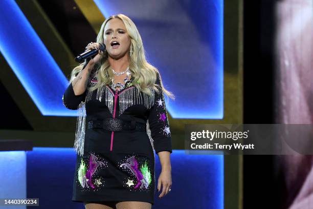 Miranda Lambert performs onstage at The 56th Annual CMA Awards at Bridgestone Arena on November 09, 2022 in Nashville, Tennessee.