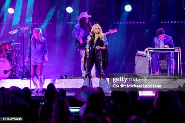 Miranda Lambert performs onstage at The 56th Annual CMA Awards at Bridgestone Arena on November 09, 2022 in Nashville, Tennessee.