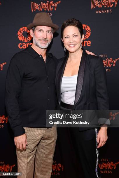 Thom Schuchaskie and Ellie Krieger attends the 5th Annual CARE Impact Awards at The Ziegfeld Ballroom on November 09, 2022 in New York City.