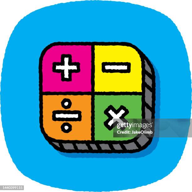 math doodle 7 - stem college stock illustrations