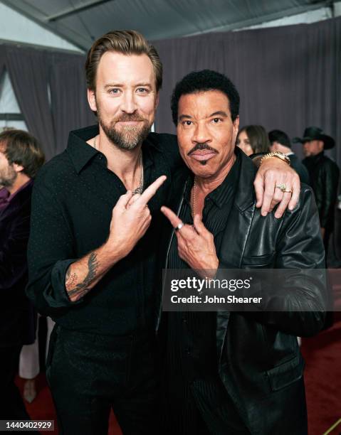 Charles Kelley of Lady A and Lionel Richie attend the 56th Annual Country Music Association Awards at Bridgestone Arena on November 09, 2022 in...