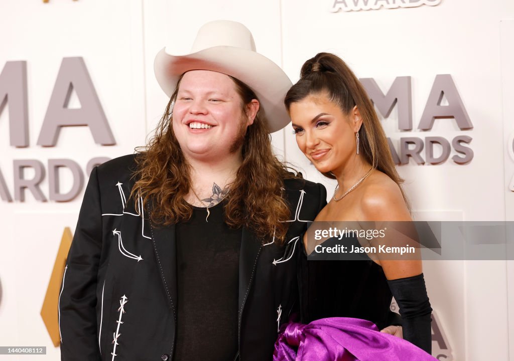 Marcus King and Briley Hussey attend The 56th Annual CMA Awards at