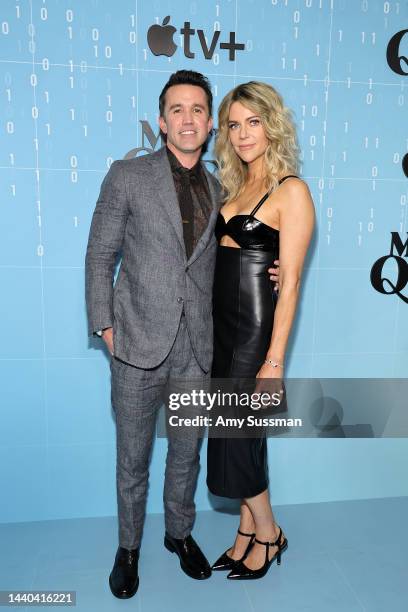 Rob McElhenney and Kaitlin Olson attend the premiere for Apple's "Mythic Quest" Season 3 at Linwood Dunn Theater at the Pickford Center for Motion...