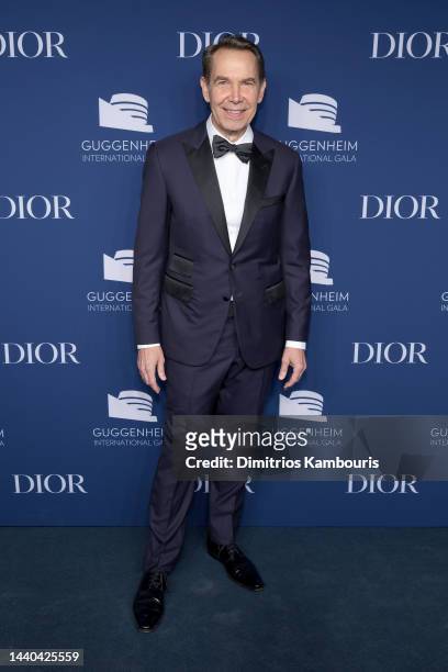 Jeff Koons attends the 2022 Guggenheim International Gala, made possible by Dior at Guggenheim Museum on November 09, 2022 in New York City.