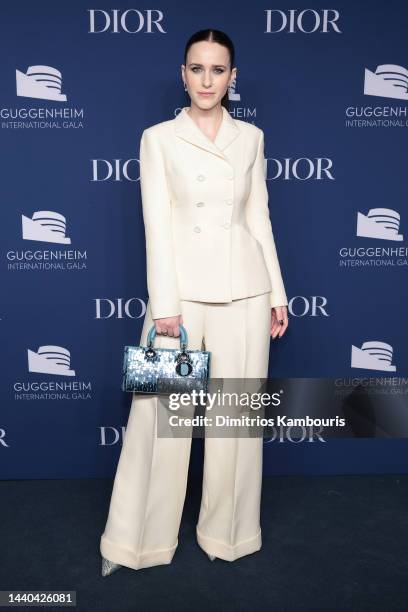 Rachel Brosnahan attends the 2022 Guggenheim International Gala, made possible by Dior at Guggenheim Museum on November 09, 2022 in New York City.