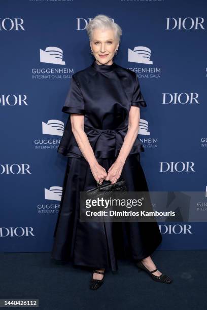 Maye Musk attends the 2022 Guggenheim International Gala, made possible by Dior at Guggenheim Museum on November 09, 2022 in New York City.