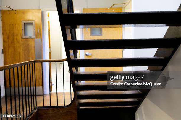 stairwell in student dormitory - gateway high school stock pictures, royalty-free photos & images