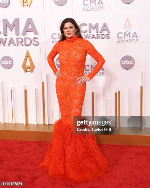 Karen Fairchild attends the 56th Annual CMA Awards at Bridgestone Arena on November 09, 2022 in Nashville, Tennessee.