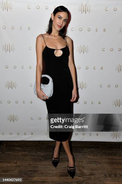 Alexa Chung attends the CODE8 NYC Launch Event on November 09, 2022 in New York City.
