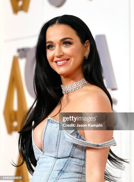 Katy Perry attends The 56th Annual CMA Awards at Bridgestone Arena on November 09, 2022 in Nashville, Tennessee.