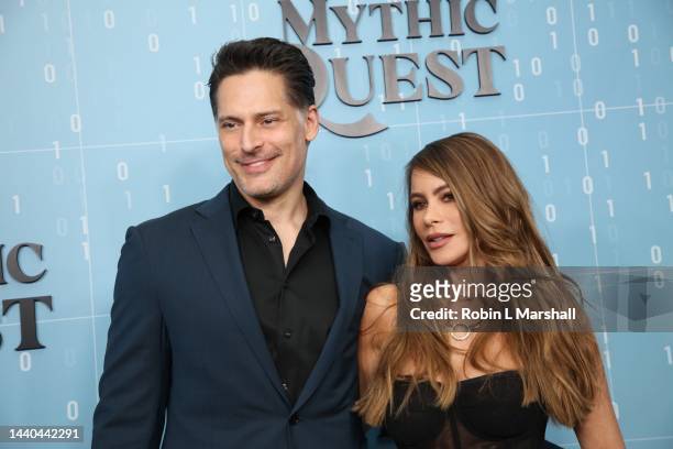 Joe Manganiello and Sofia Vergara attend the premiere for Apple's "Mythic Quest" Season 3 at Linwood Dunn Theater at the Pickford Center for Motion...
