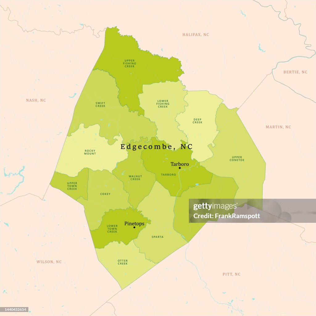 Edgecomb Zip Code Nc Edgecombe County Vector Map Green High-Res Vector Graphic - Getty Images