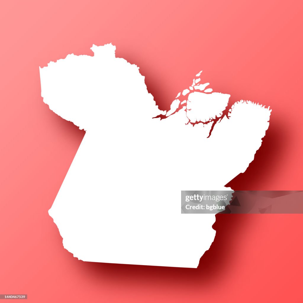 Para Map On Red Background With Shadow High-Res Vector Graphic - Getty ...
