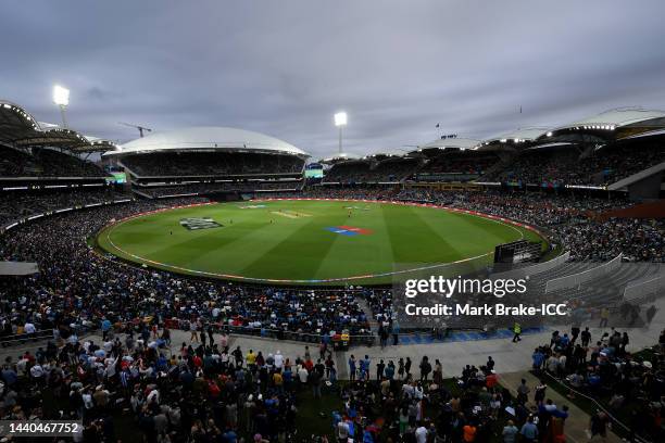 General view during the ICC Men's T20 World Cup Semi Final match between India and England at Adelaide Oval on November 10, 2022 in Adelaide,...