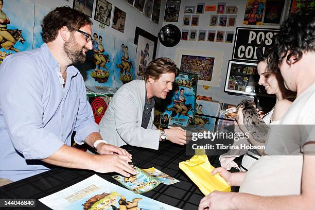 Eric Wareheim and Tim Heidecker attend 'Tim and Eric's Billion Dollar Movie' blu-ray disc and DVD release party at Amoeba Music on May 8, 2012 in...