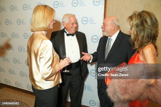 Cathy Isaacson, Walter Isaacson, Nelson DeMille and guest attend the Double Helix Medals Dinner at American Museum of Natural History on November 09,...