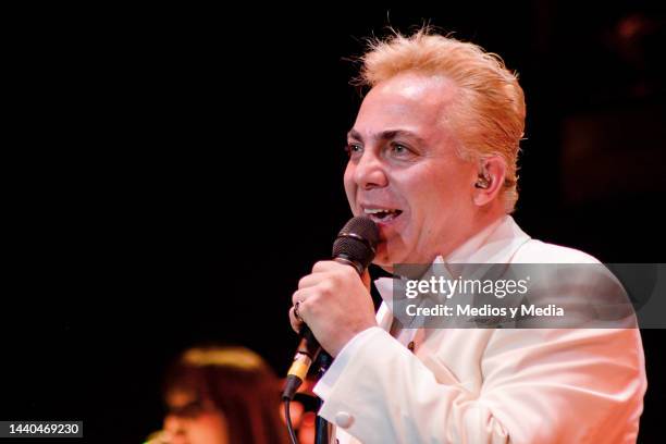 Singer Cristian Castro performing during as part of the 'Tennis Showdown' at Arena Ciudad de Mexico on November 9, 2022 in Mexico City, Mexico.