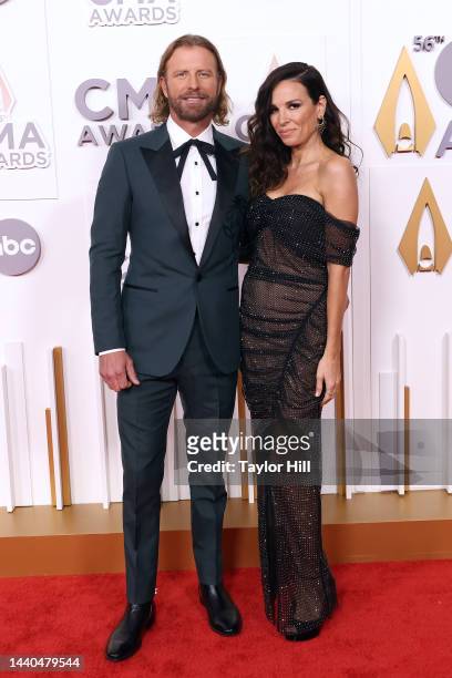 Dierks Bentley and Cassidy Black attend the 56th Annual CMA Awards at Bridgestone Arena on November 09, 2022 in Nashville, Tennessee.