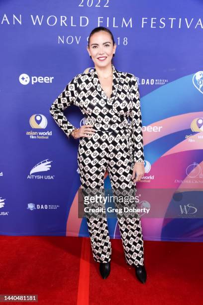 Krista Kleiner attends the opening night of the 2022 Asian World Film Festival, at the Regency Village Theatre on November 09, 2022 in Los Angeles,...