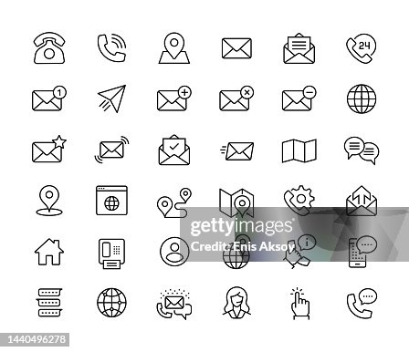 Contact Line Icons Contact Line Icons