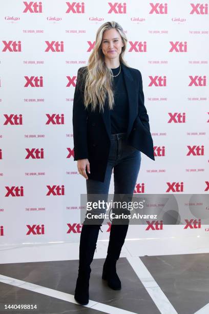 Model Bar Refaeli becomes the new Xti Ambassador at the Ginkgo Sky Bar on November 10, 2022 in Madrid, Spain.