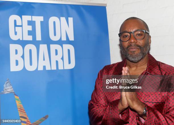 Producer Lee Daniels poses at the first preview of the new play "Ain't No Mo'" on Broadway at The Belasco Theatre on November 09, 2022 in New York...