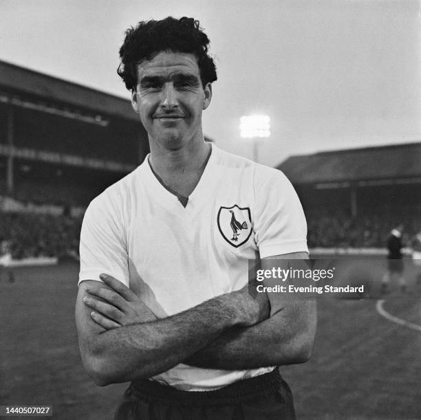 English footballer Maurice Norman, a defender with Tottenham Hotspur football club, on the day of a match against Aston Villa in London on September...