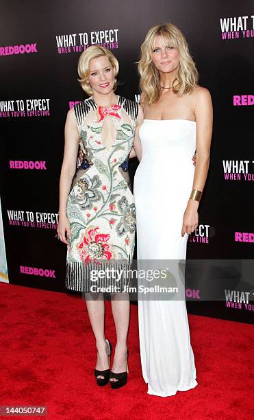 Actors Elizabeth Banks and Brooklyn Decker attend the "What To Expect When Your Expecting" premiere at AMC Lincoln Square Theater on May 8, 2012 in...