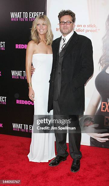 Actress Brooklyn Decker and director Kirk Jones attend the "What To Expect When Your Expecting" premiere at AMC Lincoln Square Theater on May 8, 2012...