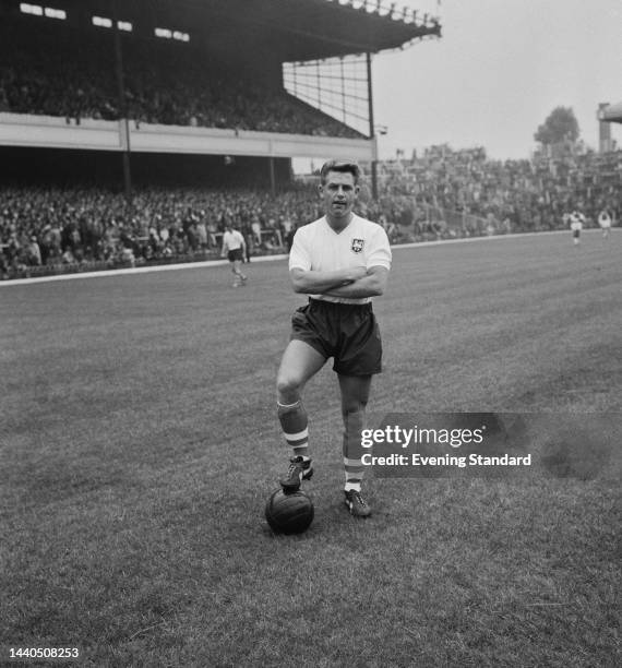 English footballer Gordon Milne, a midfielder with Preston North End football club, on the day of a match against Arsenal in London on August 23rd,...