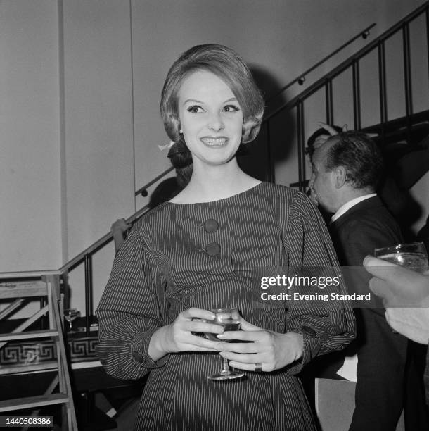 Welsh model Grace Coddington attending a party at Mary Quant's boutique 'Bazaar' in Knightsbridge, London, on September 6th, 1960.