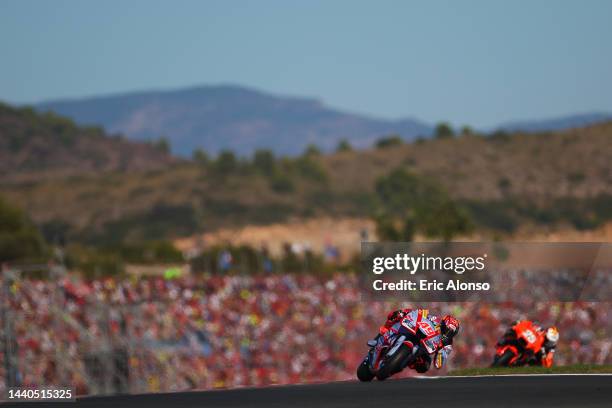 Fabio Di Giannantonio of Italy and Gresini Racing MotoGP during the race of the Gran Premio Motul de la Comunitat Valenciana at Ricardo Tormo Circuit...