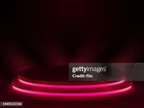 Red Light Lectern Glowing Red Led Light Lectern Platform High-Res Vector Graphic - Getty ...