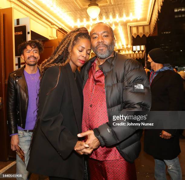 Sidra Smith and Lee Daniels attend "Ain't No Mo'" First Preview On Broadway at Belasco Theatre on November 09, 2022 in New York City.
