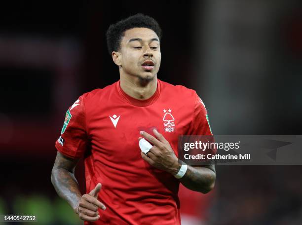 Jesse Lingard of Nottingham Forest during the Carabao Cup Third Round match between Nottingham Forest and Tottenham Hotspur at City Ground on...