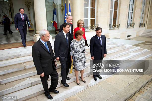 France's Junior Minister for Defence Marc Laffineur, France's Junior Minister for Foreign Trade Pierre Lellouche, France's Agriculture Minister Bruno...