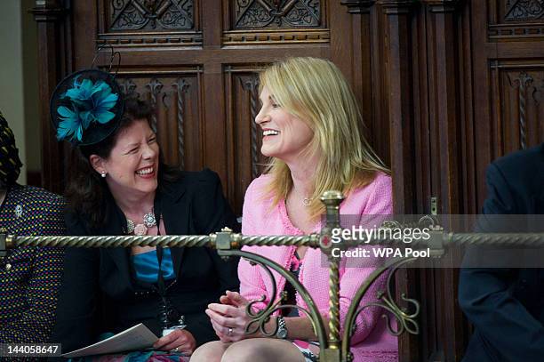 Sally Bercow , wife of Speaker of the House of Commons John Bercow, attends the House of Lords during the State Opening of Parliament on May 9, 2012...