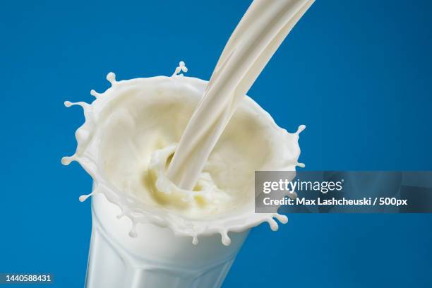 pouring milk splash in glass,top view - milk stream stock pictures, royalty-free photos & images