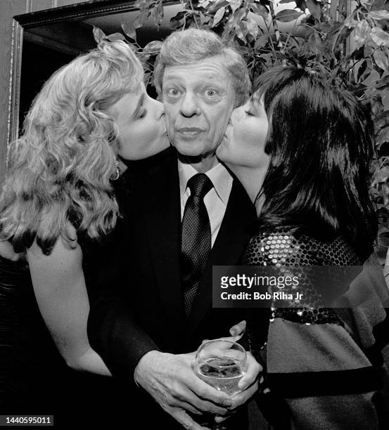 Actor/Comedian Don Knotts celebrated his 35th year celebration at Chasen's Restaurant with cast-members Priscilla Barnes and Joyce Dewitt, January 9,...
