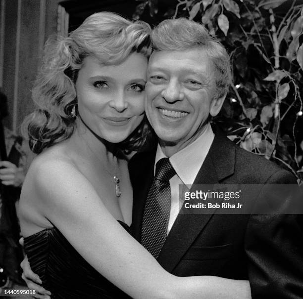 Actor/Comedian Don Knotts celebrated his 35th year celebration at Chasen's Restaurant with Cast-member Priscilla Barnes, January 9, 1984 in Beverly...