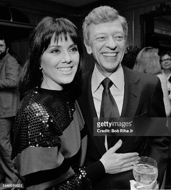 Actor/Comedian Don Knotts celebrated his 35th year celebration at Chasen's Restaurant with friends and Joyce DeWitt, January 9, 1984 in Beverly...