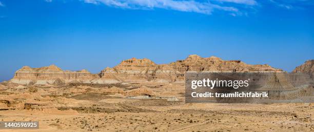 wide view of sandstone rocks - busher stock pictures, royalty-free photos & images