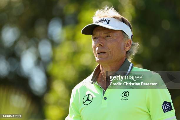 Bernhard Langer of Germany looks over the second hole during first round the Charles Schwab Cup Championship at Phoenix Country Club on November 10,...