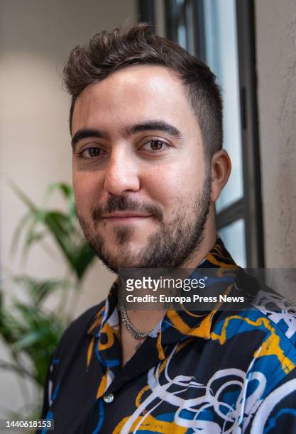 Singer Beret poses during an interview for Europa Press, at Warner Music Spain, on November 8 in Madrid, Spain. During his interview, Beret, has...