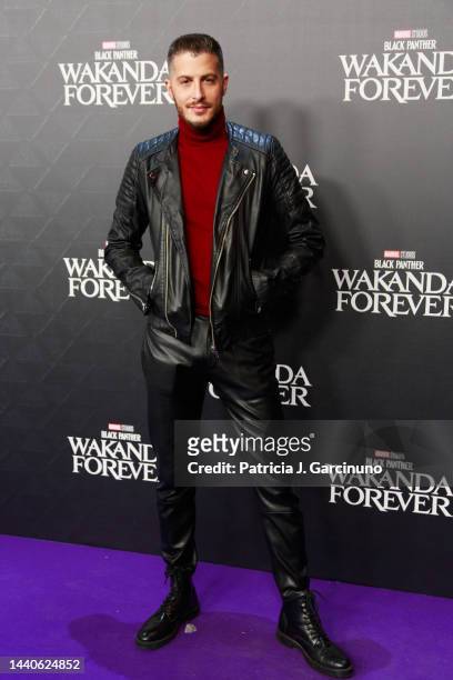 Nando Escribano attends the "Black Panther: Wakanda Forever" film premiere at Cine Callao on November 10, 2022 in Madrid, Spain.