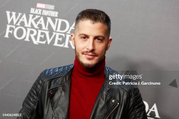 Nando Escribano attends the "Black Panther: Wakanda Forever" film premiere at Cine Callao on November 10, 2022 in Madrid, Spain.